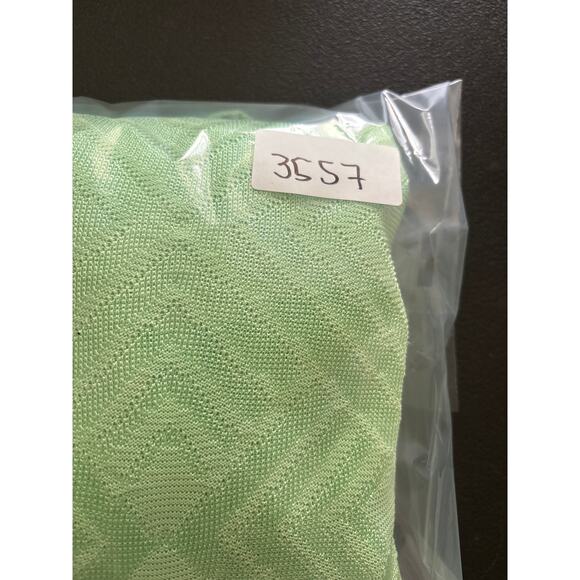 Ming Wang Cardigan Women Size Medium Green Embossed Geometric Studded Open Front - Picture 14 of 14